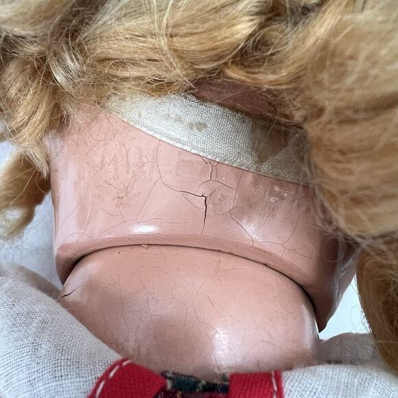 Vintage Shirley Temple Composition Doll Plaid Dress - Picture 12 of 12